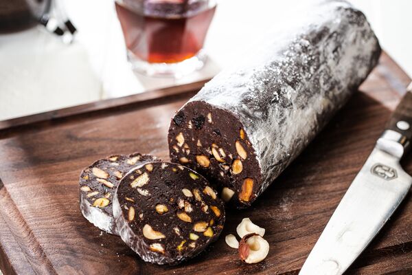 Hazelnut Pistachio Chocolate Salami | Florida Crystals