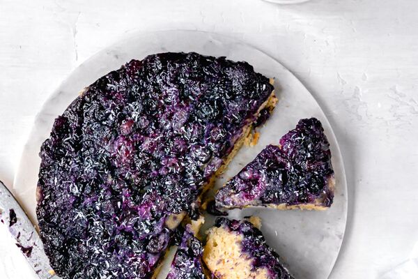 Blueberry Coconut Lemon Upside-Down Cake | Florida Crystals